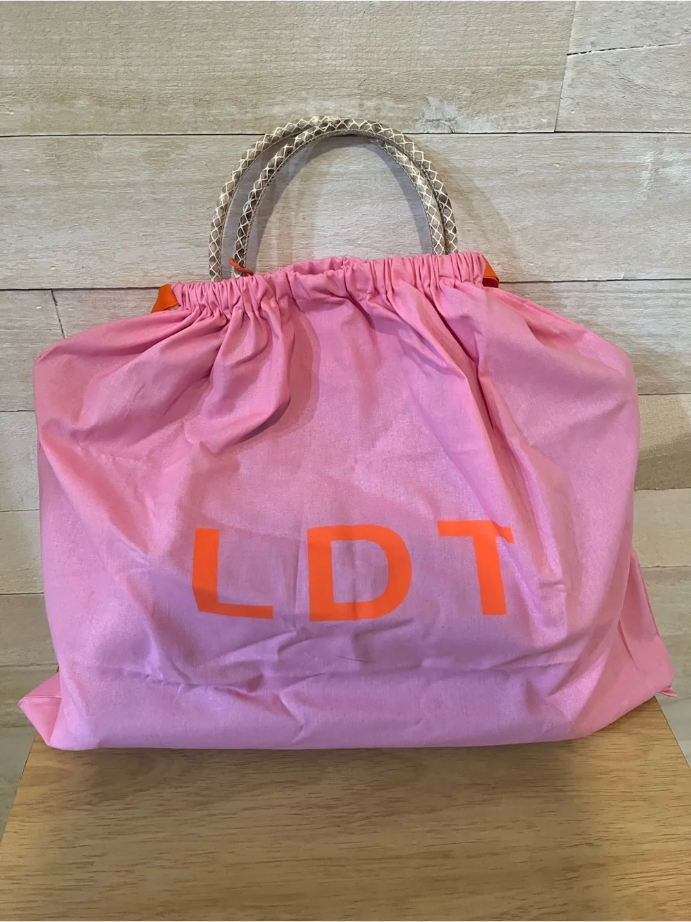 LDT Burgundy Hobo Tote with Braided Snakeskin Cream Handles NWT